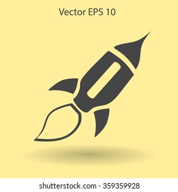 Flat rocket icon.