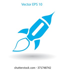 Flat rocket icon.