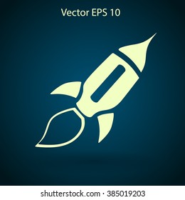 Flat rocket icon.