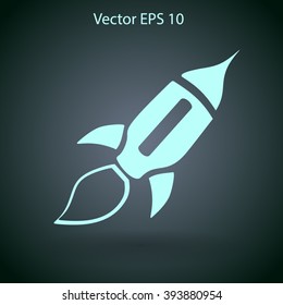 Flat rocket icon.