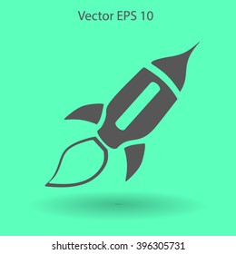 Flat rocket icon.