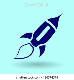 Flat rocket icon.