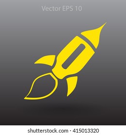 Flat rocket icon.