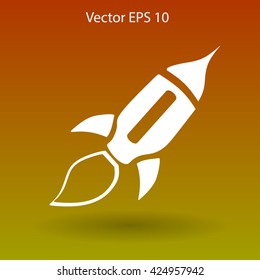 Flat rocket icon.