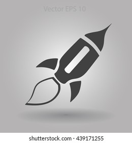 Flat rocket icon.