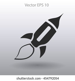Flat rocket icon.