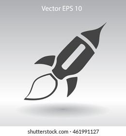 Flat rocket icon.