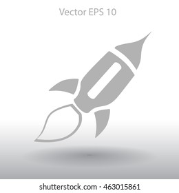 Flat rocket icon.