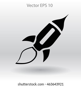 Flat rocket icon.