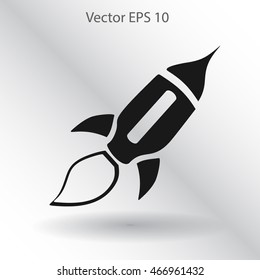 Flat rocket icon.