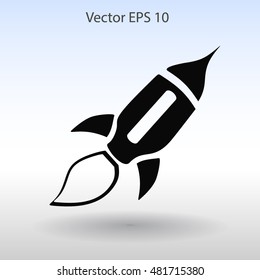 Flat rocket icon.