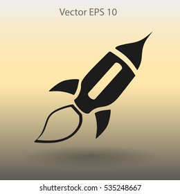 Flat rocket icon.