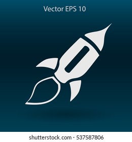 Flat rocket icon.