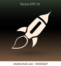 Flat rocket icon.