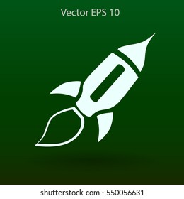 Flat rocket icon.