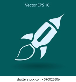 Flat rocket icon.