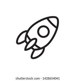 flat rocket icon symbol sign, logo template, vector, eps 10