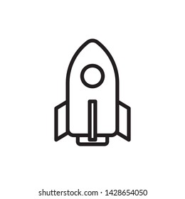 flat rocket icon symbol sign, logo template, vector, eps 10