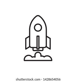 flat rocket icon symbol sign, logo template, vector, eps 10