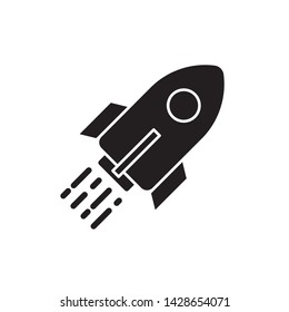 flat rocket icon symbol sign, logo template, vector, eps 10