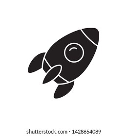 flat rocket icon symbol sign, logo template, vector, eps 10