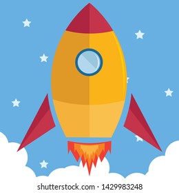 Flat Rocket Vector Graphics,rocket illustration,Print.this is high resolution rocket vector graphics.you can use this graphics anywhere you want.this is print ready graphics.