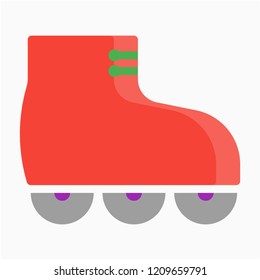 Flat roller skate pixel perfect vector icon