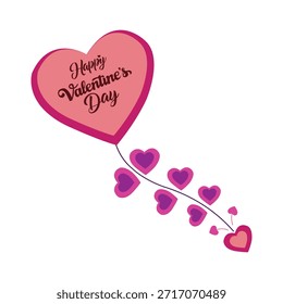 Flat Romantic Heart Composition for Valentines Day Vector Illustration - Powered by Shutterstock - Get 15% off with code: PIKWIZARD15