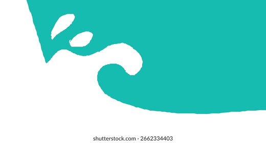 Linho branco estilo áspero liso splash no fundo azul para anúncios de laticínios, embalagens e banners de alimentos.
