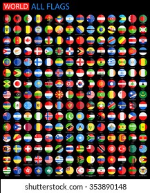 Flat Round All World Vector Flags On Black Background
Vector Collection Of Flag Icons