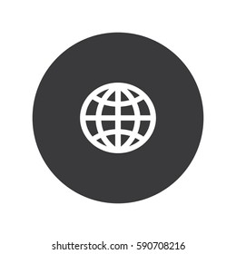 Flat round network icon