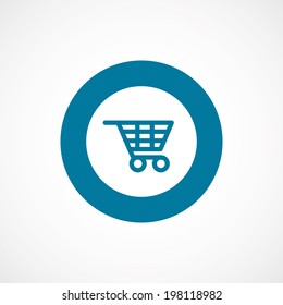 flat round shopping cart icon