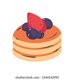 flat round waffles design over white