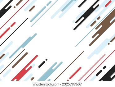 Flat rounded background. Abstract diagonal. Vector illustration.