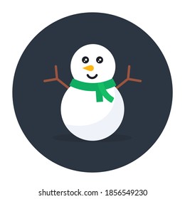Flaches, abgerundetes Design des Winterschneecharakters