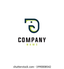 FLAT ROUNDED SIMPLE elephant logo vector