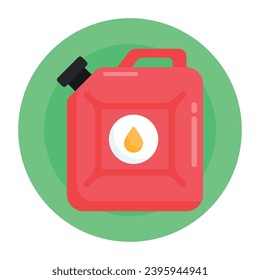 A flat rounded style icon of oil barrel 