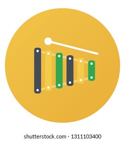 Flat rounded vector icon of studio chime.