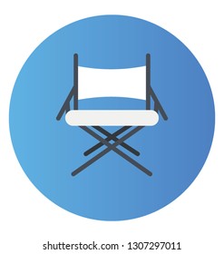 Illustration Blue Chair Circle Icon Stock Vector (Royalty Free ...