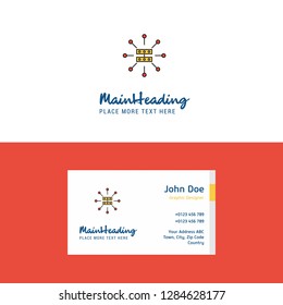 Flat Router  Logo and Visiting Card Template. Business Concept Logo Design