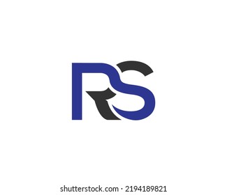 Flaches RS Letter Logo Design Symbol Modernes VektorConcept Illustration.