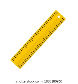 Flat Ruler icon. Isolated rule icon for your web design. Vector Illustration