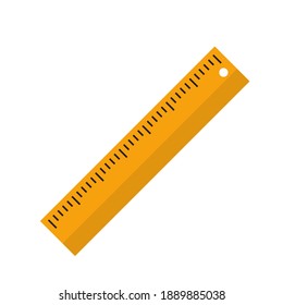 Flat Ruler icon. Isolated rule icon for your web design. Vector Illustration