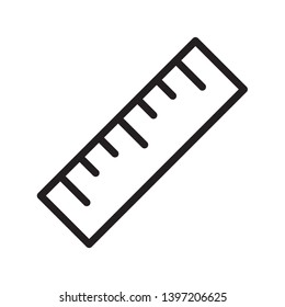 flat ruler icon symbol, vector, eps 10