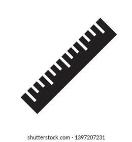 flat ruler icon symbol, vector, eps 10