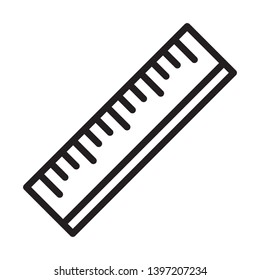 flat ruler icon symbol, vector, eps 10