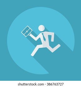 flat running man icon business theme