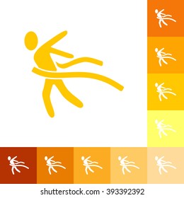 flat running man icon business theme