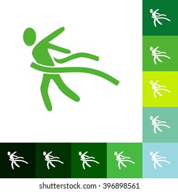 flat running man icon business theme