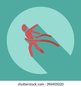flat running man icon business theme